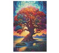 Puzzles Adultes en Arbre de Vie Yggdrasil Puzzle en Bois De 1000 Pièces Difficiles Et De Défi pour EnfFourmis, Jeu Familial Amusant 78×53cm