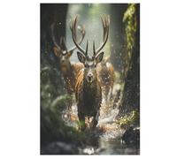 Puzzles Adultes en Cerf Puzzle en Bois De 1000 Pièces Difficiles Et De Défi pour EnfFourmis, Jeu Familial Amusant 78×53cm