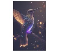 Puzzles Adultes en Colibri Puzzle en Bois De 1000 Pièces Difficiles Et De Défi pour Enfants, Jeu Familial Amusant （78×53cm）