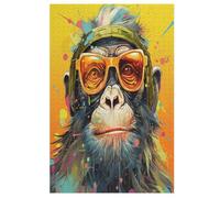 Puzzles Adultes en Gorille Puzzle en Bois De 1000 Pièces Difficiles Et De Défi pour Enfants, Jeu Familial Amusant （78×53cm）