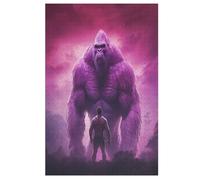 Puzzles Adultes en Gorille Puzzle en Bois De 1000 Pièces Difficiles Et De Défi pour Enfants, Jeu Familial Amusant 78×53cm