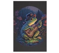 Puzzles Adultes en Grenouille Playing guitaree Puzzle en Bois De 1000 Pièces Difficiles Et De Défi pour EnfFourmis, Jeu Familial Amusant 78×53cm