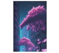 Puzzles Adultes en Japonese Cerise Blossoms Puzzle en Bois De 1000 Pièces Difficiles Et De Défi pour EnfFourmis, Jeu Familial Amusant 78×53cm