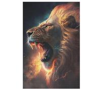 Puzzles Adultes en Lion Puzzle en Bois De 1000 Pièces Difficiles Et De Défi pour Enfants, Jeu Familial Amusant （78×53cm）