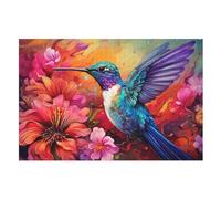 Puzzles Adultes en Oiseau Puzzle en Bois De 1000 Pièces Difficiles Et De Défi pour Enfants, Jeu Familial Amusant （75×50cm）