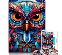 Puzzles Adultes Fantasy Art Owl 1000 pièces, Jouets éducatifs et éducatifs, Jeux familiaux avec Affiche et fiche de Questions-réponses (38x26cm)