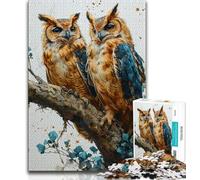 Puzzles Adultes Fantasy Owl 1000 pièces, Jeu éducatif, Jouet de défi, décoration Murale, Cadeaux d'anniversaire et de Noël Uniques 38x26cm