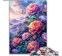 Puzzles Adultes Fleurs et Papillons 1000 pièces, adaptés aux 14 Ans et Plus. Un Plaisir en Famille idéal comme Cadeau pour Toute la Famille (50x75cm).