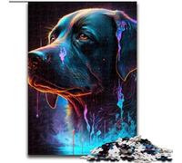Puzzles Adultes Labrador Noir 1000, adaptés aux 14 Ans et Plus. Un Plaisir en Famille. Idéal comme Cadeau pour Toute la Famille (26x38cm).