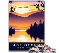 Puzzles Adultes Lake George, NY, 1000 pièces, Difficiles et stimulants, à Offrir en Cadeau à Toute la Famille (1000 pièces, 50x75cm)