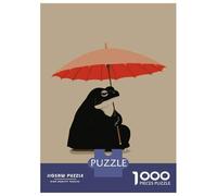 Puzzles Adultes, Puzzle 1000 Pièces Patient Parapluie Grenouille Puzzle pour Adultes, Jeux de Relaxation, Coupe de Précision, Difficile et Défi 52 x 38 cm/1000 pièces