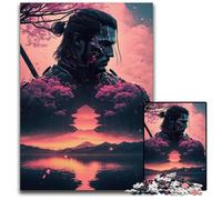Puzzles Adultes Sakura Warrior 1000 pièces, Jeux en Famille, soirées Amusantes, œuvres décoratives à Faire soi-même, 50x75cm/19,68x29,52 Pouces