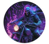 Puzzles Adultes Squelette de Moto 1000 pièces Puzzles pour Adultes Jeu de réflexion, Jeu Familial interactif, Convient aux 14 Ans et Plus 67,5 x 67,5 cm