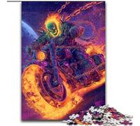 Puzzles Adultes squelettes Moto 1000 pièces, pour 14 Ans et Plus, décoration Murale, Cadeaux Uniques pour Anniversaire et Noël (26x38cm)