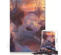 Puzzles Adultes Steampunk Gratte-Ciel 1000 pièces Améliore la mémoire Calme et sérénité Objet de Collection aux Bords Nets 50x75cm