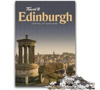 Puzzles Adultes Visit Edinburgh 1000 pièces, Jeux éducatifs, Anti-Stress, Cadeaux du Père Noël Secret pour Les Enfants de 14 Ans et Plus (1000 pièces, 26x38cm)
