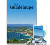 Puzzles Adultes Visitez la Guadeloupe Puzzles 1000 pièces pour Adolescents Cadeaux, idée Cadeau d'anniversaire pour Adultes, Jeu Familial et Passe-Temps 75x50cm