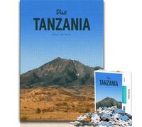 Puzzles Adultes Visitez la Tanzanie 1000 pièces, Staycation Kill Time, Chaque pièce est Unique - Jeu Familial Stimulant et Amusant 50x75cm