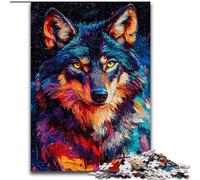 Puzzles Adultes Wolf Art 1000 pièces, Jeu éducatif, défi, Cadeau d'anniversaire, décoration Murale (50x75cm)