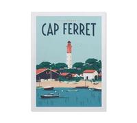 Puzzles，Affiche de Voyage Vintage en France Cap Ferret，Adultes Puzzle en Bois, Décoration De La Maison Moderne pour Le Salon-1000 Pièces（75x50cm）-BN4