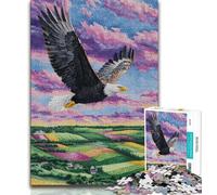 Puzzles Aigle Volant pour Adultes 1000, Aidez Le Cerveau à Exercer des Jouets Addictifs pour Cultiver la Patience Une Œuvre d'art (38x26cm)