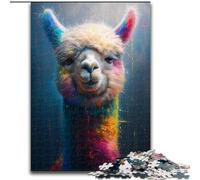 Puzzles Alpaga Arc-en-Ciel pour Adolescents 1000 pièces, Jeux éducatifs, décoration d'intérieur, Cadeaux Uniques 26x38cm