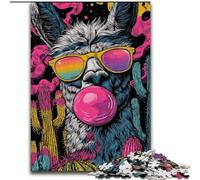 Puzzles Alpaga Art pour Adultes 1000 pièces, Difficiles à réaliser, mais Amusants et Humoristiques Cadeau d'anniversaire, décoration Murale 26x38cm