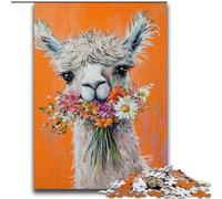Puzzles Alpaga Fleur 2000 pièces pour Adolescents, Cadeaux pour Un Anniversaire, décoration Murale pour Les 14 Ans et Plus (70x100cm)
