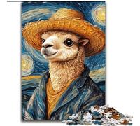 Puzzles Alpaga Van Gogh 1000 pièces pour Adultes, Jeux de détente pour renforcer l'amour Entre Couples (26x38cm)