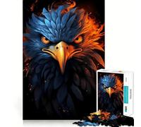 Puzzles American Eagle Pride Fire pour Adultes,1000 pièces,Jeu Stimulant l'esprit,découpe Nette,alignement Parfait,activité de Partage pour Les Proches (38x52cm)
