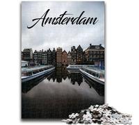 Puzzles Amsterdam pour Adultes et Adolescents, Anti-Stress, Vacances à la Maison, Passe-Temps, Amour Entre Couples, 1000 pièces (50x75cm)