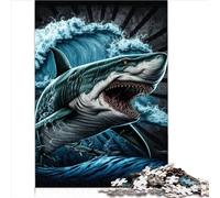 Puzzles Amusants Requin coloré 1000 pièces pour Adultes, Puzzle Familial pour Enfants, Jeux éducatifs 1000 pièces (26 x 38 cm)