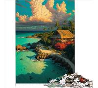 Puzzles Amusants sur la Plage Tropicale, 1000 pièces, Jeux éducatifs, Puzzle en Bois pour Adultes, 1000 pièces, Cadeaux pour Toute la Famille, 1000 pièces (50x75 cm)