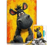 Puzzles Âne de Dessin animé pour Adolescents, 1 000 pièces, Jouets addictifs pour la décoration de la Maison, défi d'intelligence cérébrale, 50x75cm