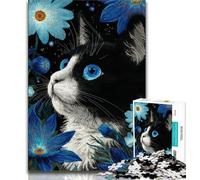 Puzzles Ange Chat pour Adolescents, 1000 pièces, Assemblage de Motifs, activités Amusantes à la Maison, Cadeau d'anniversaire, Cadeaux de Voyage 50x75cm
