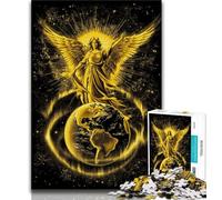 Puzzles Ange Volant au-Dessus de la Terre pour Adolescents, Aidez Le Cerveau à exercer des Jouets addictifs pour cultiver la Patience Une œuvre d'art 38x26cm