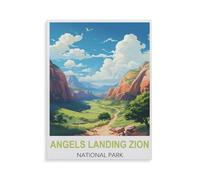 Puzzles，Angels Landing Zion National Park，en Papier Photo, Décoration De La Maison Moderne pour Salon Bureau-1000 Pièces（38x26cm）-HJ47