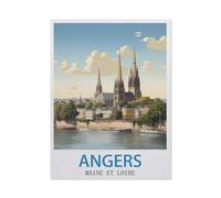 Puzzles，Angers Maine-et-Loire，Adultes Puzzle en Papier, Loisirs Divertissement Jeu Jouet-1000 Pièces（50x70cm）-GP77