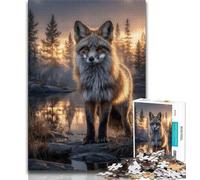 Puzzles animaliers pour Adultes, 1 000 pièces, Motif Renard, pour stimuler Le Cerveau, Jouets addictifs pour cultiver la Patience, Excellent Cadeau (50x75cm)