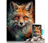 Puzzles animaliers Renard pour Adultes et Adolescents, 1 000 pièces, Jouet éducatif intellectuel et décompressant, idéal pour la décoration de Bureau, 38x26cm