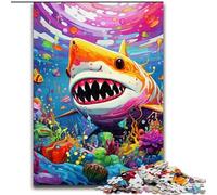 Puzzles animaliers sur Le thème des Requins pour Adultes 1000 Puzzles Jeu Familial interactif, défi cérébral, Jouet éducatif Taille : 50 x 75 cm