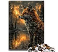 Puzzles animaliers sur Le thème du Renard pour Adolescents (1 000 pièces), Jouets éducatifs et éducatifs, Jeux familiaux avec Affiche et fiche de Questions (38x26cm)