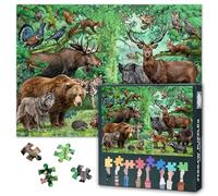 Puzzles Animaux 1000 Pièces, Flore et Faune de Forêts de Conifères Puzzles pour Adultes 1000 Pièces, Puzzle Impossible pour Adulte, 50x70cm