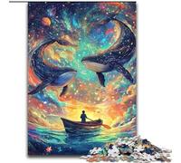 Puzzles Animaux Baleines 1000 pièces pour Adolescents, Cadeaux, Jouets éducatifs, Jeux familiaux Amusants, décoration d'intérieur Unique 50x75cm