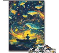 Puzzles Animaux Baleines 2000 pièces pour Adultes, Jeux éducatifs, Jouets à Faire soi-même avec Affiche et fiche de Questions Assorties (70x100cm)