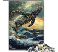 Puzzles Animaux Baleines pour Adolescents, 1000 pièces, Jeu Familial Anti-Stress, défi Difficile, Cadeaux pour Amis et Famille (26x38cm)
