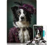 Puzzles Animaux Border Collie 1000 pièces pour Adolescents, Aide Le Cerveau à exercer des Jouets addictifs pour cultiver la Patience, Excellent Cadeau (75x50cm)