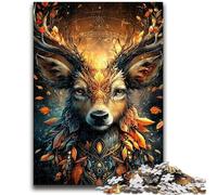 Puzzles Animaux Cerfs pour Adolescents 1000 pièces, Staycation Kill Time, Chaque pièce est Unique - Jeu Familial Stimulant et Amusant (50x75cm)