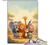 Puzzles Animaux d'Afrique 1000 pièces pour Adultes et Adolescents, Interaction Parent-Enfant intéressante pour réduire Le Stress (50x75cm)