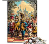 Puzzles Animaux du Cirque 1000 Pièces pour Adultes, Cadeaux, Stimulation Cérébrale, Jouets Addictifs pour Cultiver la Patience, Jeu de Défi Unique 50x75cm